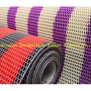 3G PVC Double Color Anti Slip Coil Mat for Hexagon